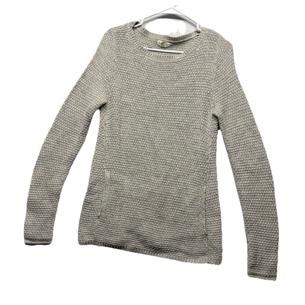 Akini Gray Chunky Knitted Sweater Tunic Size M Boho Pockets